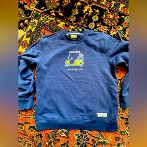 Life is God Men’s Blue Sweater Size Medium